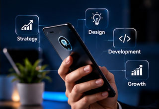 Digital strategy on a smartphone