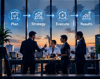 Plan, strategy, execute and results