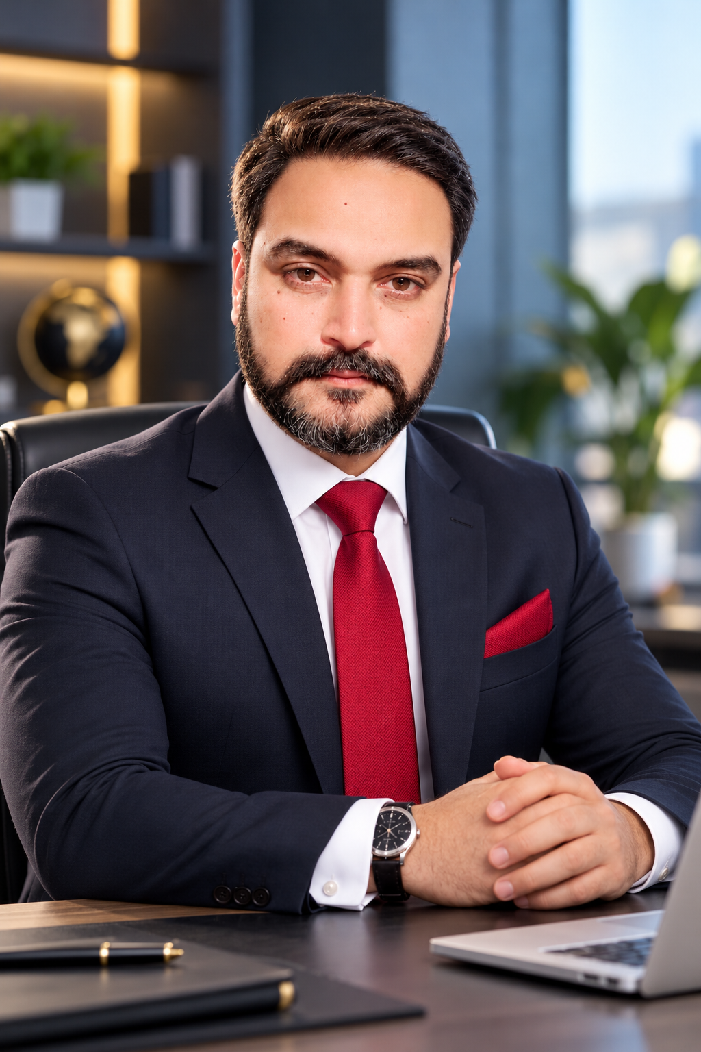 Titan Digital Hub founder at his desk